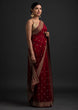 Load image into Gallery viewer, Maroon Saree In Vichitra Silk With Dori And Sequence Work Clothsvilla