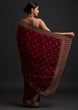 Load image into Gallery viewer, Maroon Saree In Vichitra Silk With Dori And Sequence Work Clothsvilla