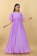 Load image into Gallery viewer, Marvelous Lavender Color Pleated Gown Clothsvilla