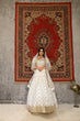 Load image into Gallery viewer, Marvelous White Sequins Embroidered Net Semi Stitched Wedding Lehenga ClothsVilla