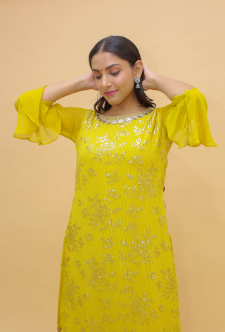 Masturd Pakistani Chinon Plazo Suit For Indian Festival & Weddings - Sequence Embroidery Work, Thread Embroidery Work, Clothsvilla