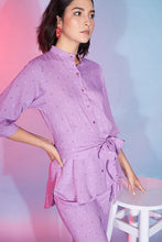 Load image into Gallery viewer, Mauve Viscose Rayon Western Style Co-ords Set Style Collection ClothsVilla.com