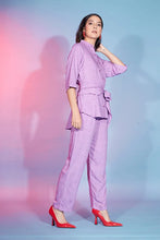Load image into Gallery viewer, Mauve Viscose Rayon Western Style Co-ords Set Style Collection ClothsVilla.com
