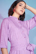 Load image into Gallery viewer, Mauve Viscose Rayon Western Style Co-ords Set Style Collection ClothsVilla.com