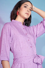 Load image into Gallery viewer, Mauve Viscose Rayon Western Style Co-ords Set Style Collection ClothsVilla.com