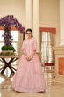 Load image into Gallery viewer, Pink Embroidered Thread Work Semi Stitched Georgette Lehenga &amp; Unstitched Blouse With Dupatta ClothsVilla