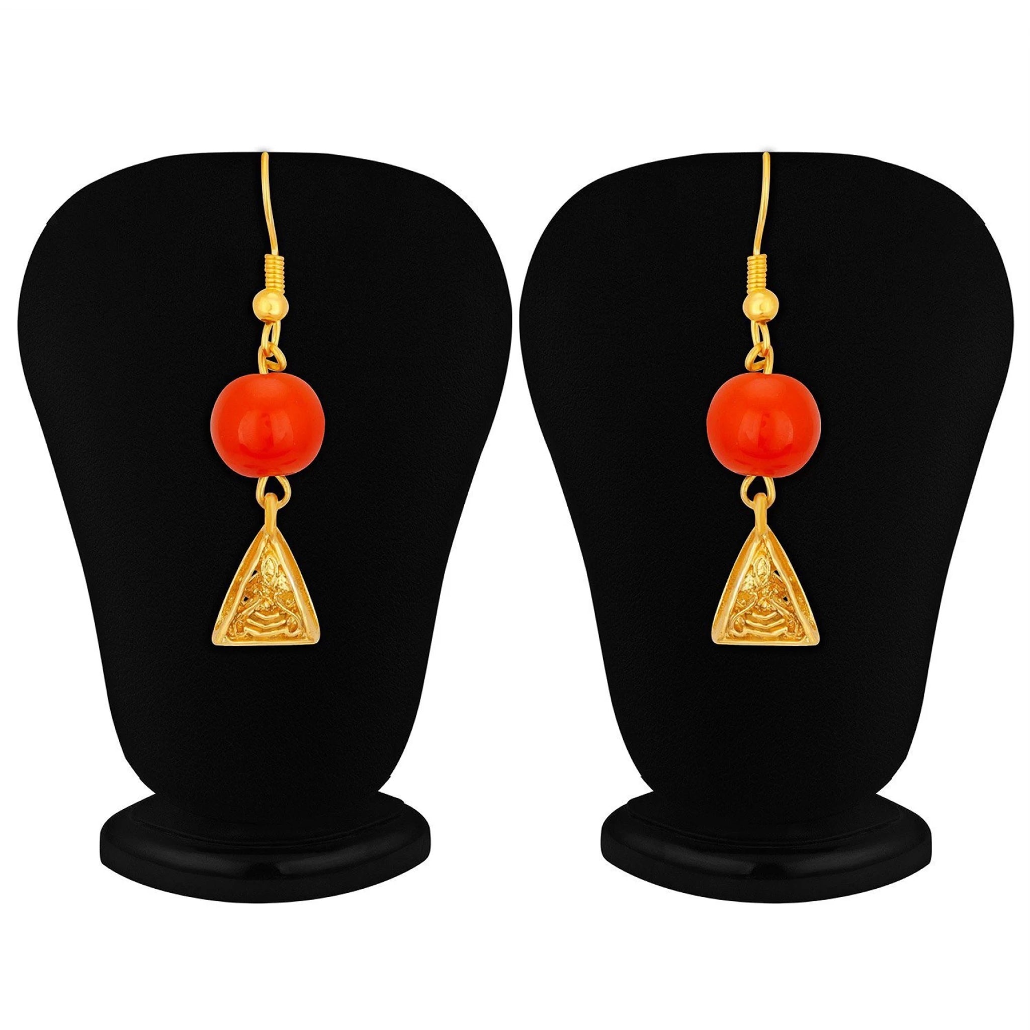 Metal Jewel Set (Orange, Gold) ClothsVilla