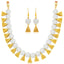 Metal Jewel Set (White, Gold) ClothsVilla