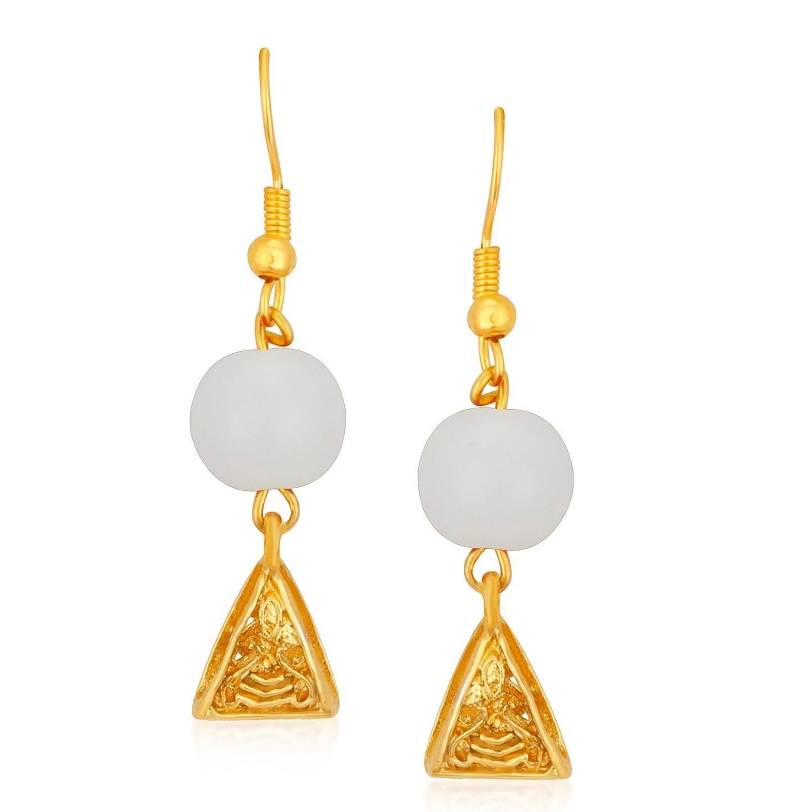 Metal Jewel Set (White, Gold) ClothsVilla