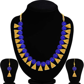 Metal Jewel Set (Blue, Gold) ClothsVilla