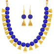 Load image into Gallery viewer, Metal Jewel Set (Blue, Gold) ClothsVilla