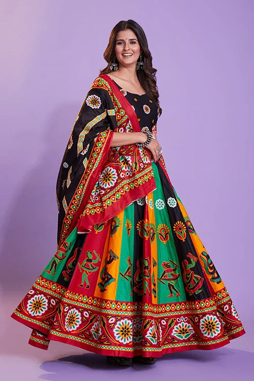 Multi Color Beautiful Designer Navratri Printed Chaniya Choli ClothsVilla.com