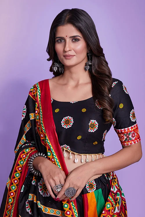 Multi Color Beautiful Designer Navratri Printed Chaniya Choli ClothsVilla.com