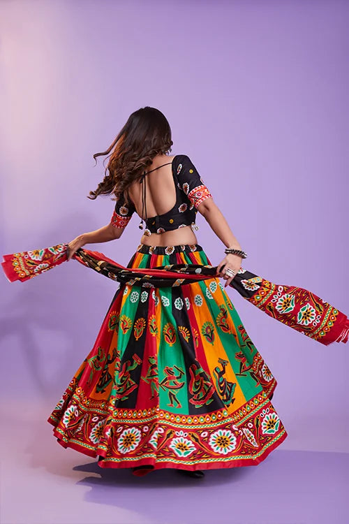 Multi Color Beautiful Designer Navratri Printed Chaniya Choli ClothsVilla.com