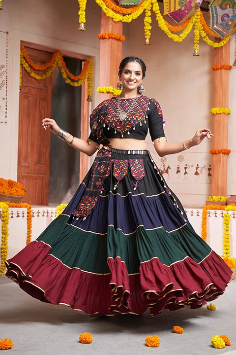 Multi Color New Pattern Style Chaniya Choli for Navratri Festival ClothsVilla.com Main image