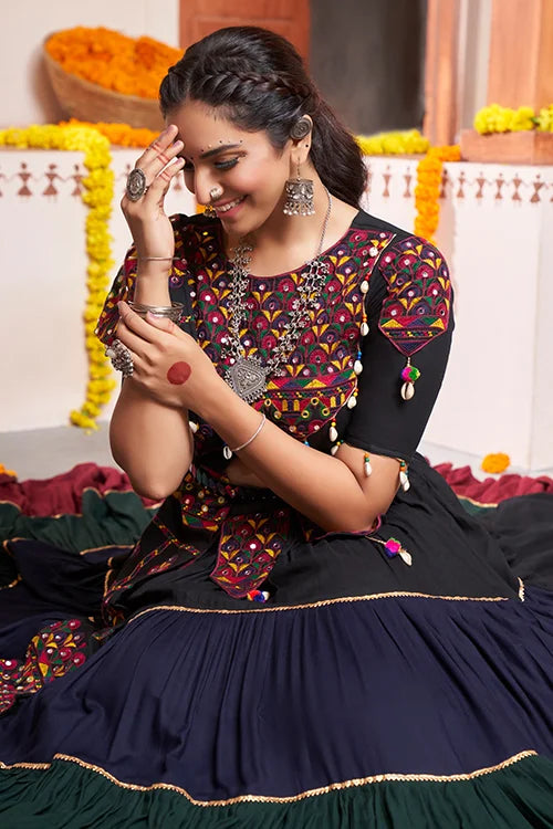 Multi Color New Pattern Style Chaniya Choli for Navratri Festival ClothsVilla.com