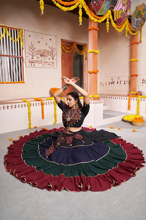 Multi Color New Pattern Style Chaniya Choli for Navratri Festival ClothsVilla.com