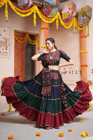 Multi Color New Pattern Style Chaniya Choli for Navratri Festival ClothsVilla.com