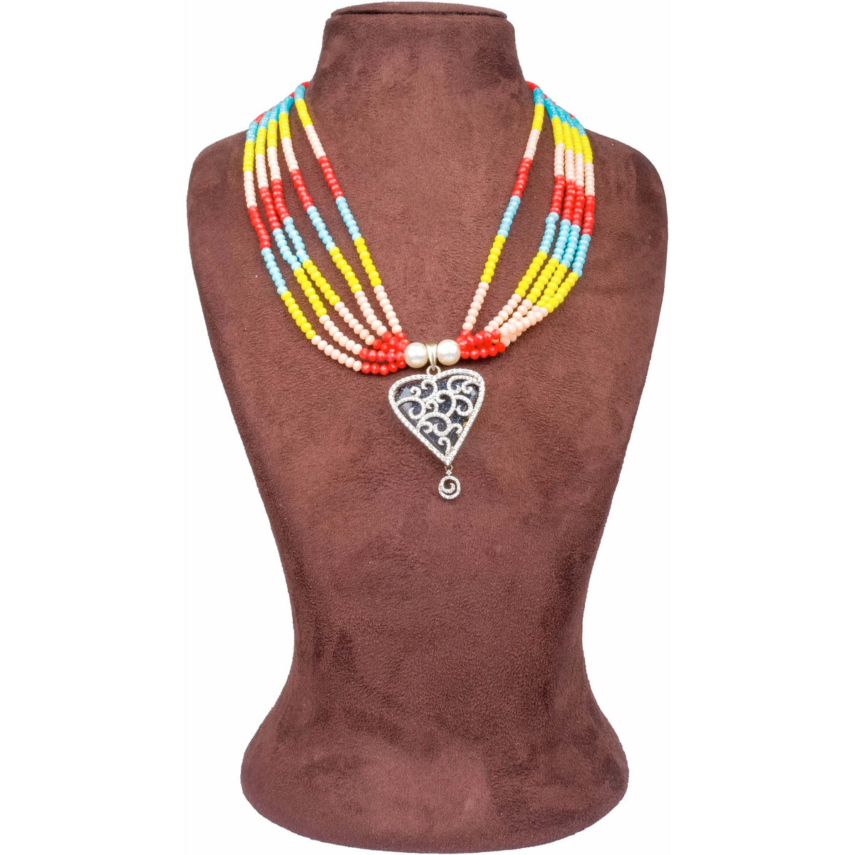 Pearl Chain with Dimond Necklace Alloy Gold-plated Jewel Set ClothsVilla Main image