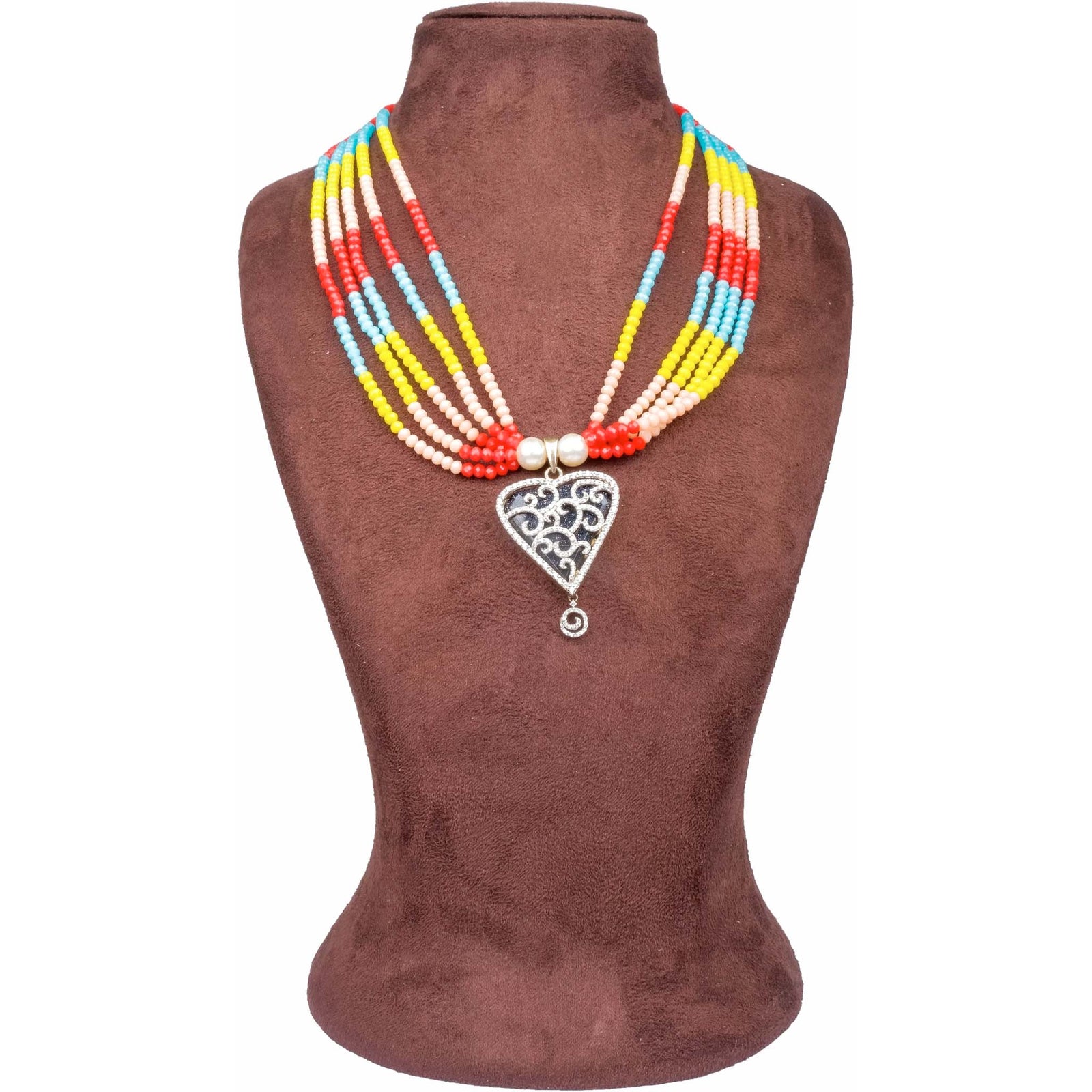 Pearl Chain with Dimond Necklace Alloy Gold-plated Jewel Set ClothsVilla