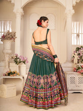 Load image into Gallery viewer, Multi Color With Pure Rera Silk Fabric And Digital Floral Print Lehenga &amp; Designer Choli For Wedding, Party And Traditional Function Wear ClothsVilla