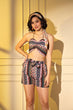 Load image into Gallery viewer, Multi Platinum Crepe Print Work Co-Ord Set ClothsVilla.com