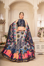 Load image into Gallery viewer, Multicolor Silk Wedding Lehenga Choli In Digital Print ClothsVilla