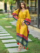 Load image into Gallery viewer, Mustard Color Digital Bandhej Print Pure Gaji Silk Kaftan Clothsvilla
