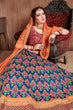 Load image into Gallery viewer, Intricate Navy Blue Colored Bridal wear Embroidered Lehenga Choli Clothsvilla