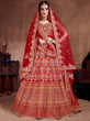 Load image into Gallery viewer, Flattering Red Colored Designer Bridal wear Embroidered Lehenga Choli Clothsvilla