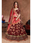 Blooming Dark Maroon Colored Bridal Wear Designer Embroidered Lehenga choli Clothsvilla
