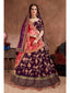 Alluring Purple Colored Bridal Wear Designer Embroidered Lehenga choli Clothsvilla
