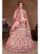 Load image into Gallery viewer, Arresting Pastel Pink Colored Bridal Wear Designer Embroidered Lehenga choli Clothsvilla