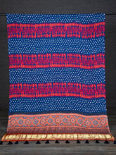 Load image into Gallery viewer, Navy Blue Color Digital Printed Pure Gaji Silk Dupatta With Tassels Clothsvilla