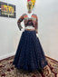 Navy Blue Color Sequence Work Lehenga Choli With Shrug Clothsvilla