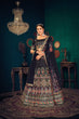 Load image into Gallery viewer, Navy Blue Multi Thread Embroidered Georgette Wedding Lehenga Choli ClothsVilla