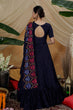 Load image into Gallery viewer, Navy Blue Resham Sequins Work Georgette Silk Anarkali Salwar Suit ClothsVilla