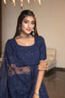 Load image into Gallery viewer, Navy Blue Stone Thread Embroidered Georgette Party Wear Anarkali Gown ClothsVilla
