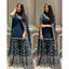 Navy Blue Top With Sequins Work Palazzo Set Clothsvilla