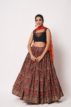 Load image into Gallery viewer, Navy Art Silk Sequence Embroidered Work Lehenga Choli ClothsVilla.com