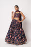 Navy Blue Art Silk Sequince Embroidered Work Lehenga Choli ClothsVilla.com