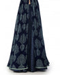 Load image into Gallery viewer, Navy Blue Indian Georgette Gown For Indian Festival &amp; Weddings - Print Work, Zari Work Clothsvilla