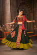 Load image into Gallery viewer, Green Color Embroidered Ethnic Tradtional Navratri Special Chaniya Choli ClothsVilla.com