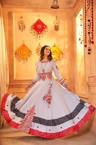 New Laterst Sky Chaniya Choli for Women Wear Navratri Collection ClothsVilla.com