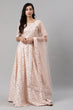 Load image into Gallery viewer, Peach Silk Designer Embroidered Lehenga Choli with Dupatta ClothsVilla.com