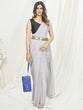 Load image into Gallery viewer, Off White Ready to Wear One Minute Saree In Satin Silk Clothsvilla