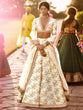 Load image into Gallery viewer, Hypnotic White Colored Wedding Wear Embroidered Satin Lehenga Choli ClothsVilla