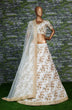 Load image into Gallery viewer, Hypnotic White Colored Wedding Wear Embroidered Satin Lehenga Choli ClothsVilla