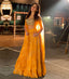 Orange Indo Western Lehenga Choli in Organza Silk Clothsvilla