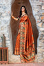 Orange Patola Weaving Silk Festival Wear Saree ClothsVilla